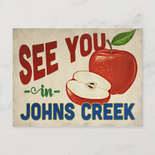 Johns Creek Georgia Apple - Vintage Travel Postcard