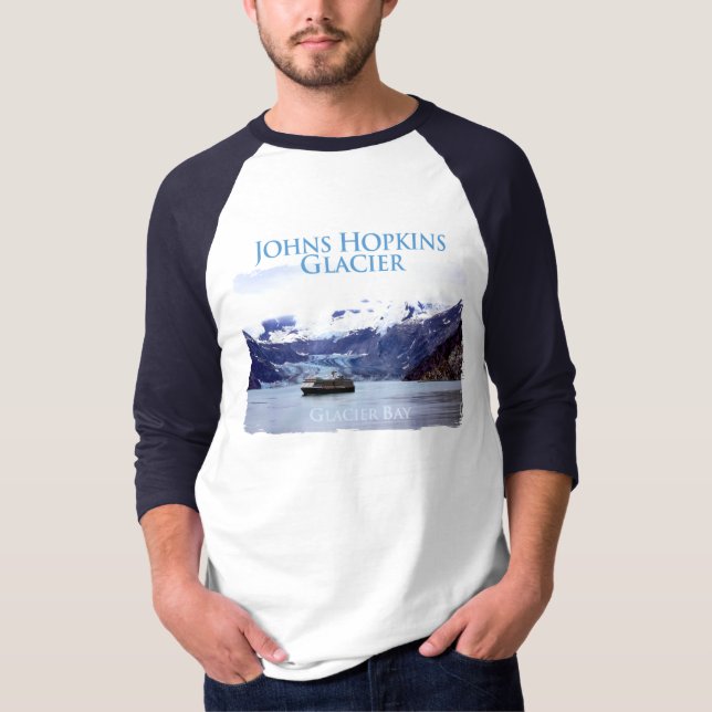 Johns Hopkins Glacier Basic 3/4 Sleeve Raglan T-Shirt (Front)