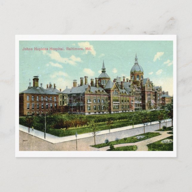 Johns Hopkins Hospital, Baltimore 1910 Vintage Postcard (Front)