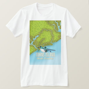 Johns Island ,south Carolina USA map. T-Shirt