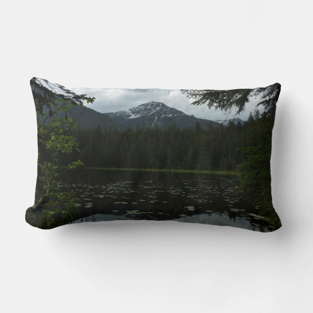 Johns Lake II at Glacier National Park Lumbar Cushion (Front)