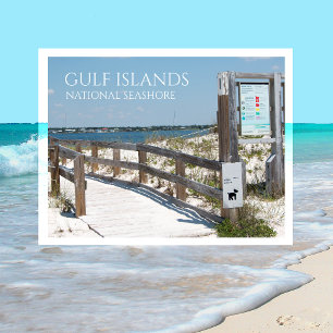 Johnson Beach Entrance, Gulf Islands NS, Florida Postcard