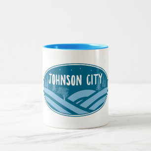 Johnson City Tennessee Outdoors Two-Tone Coffee Mug