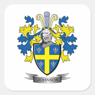 Johnson Coat of Arms Square Sticker