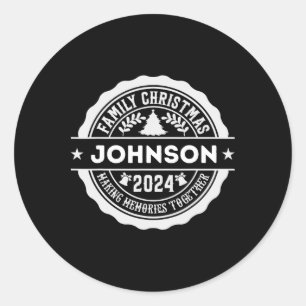 Johnson Family Christmas Classic Round Sticker