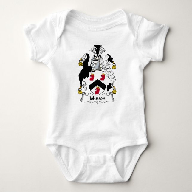 Johnson Family Crest Baby Bodysuit (Front)