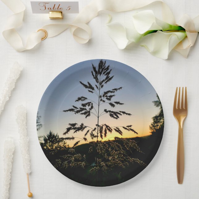 Johnson Grass Paper Plate (Wedding)