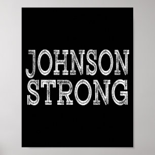 JOHNSON Strong Squad Family Reunion Last Name Team Poster
