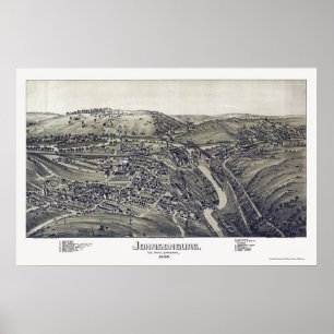 Johnsonburg, PA Panoramic Map - 1895 Poster