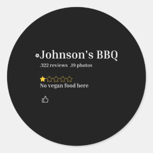 Johnson's Bbq Classic Round Sticker