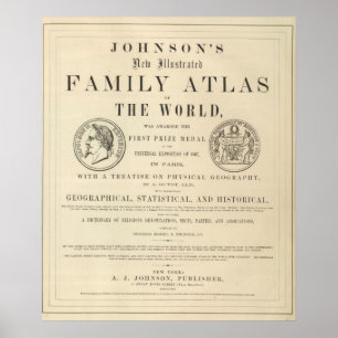 Johnson's Illustrated Family Atlas Poster