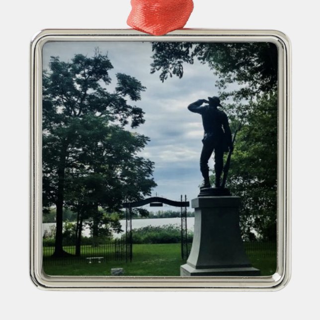 Johnson's Island Monument Photography  Metal Ornament (Front)