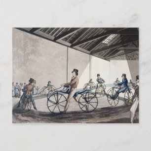 Johnson's Pedestrian Hobbyhorse Riding School Postcard