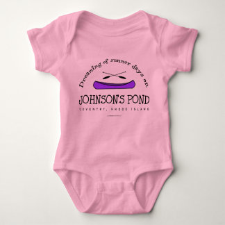 Johnson's Pond (purple canoe) Baby Bodysuit