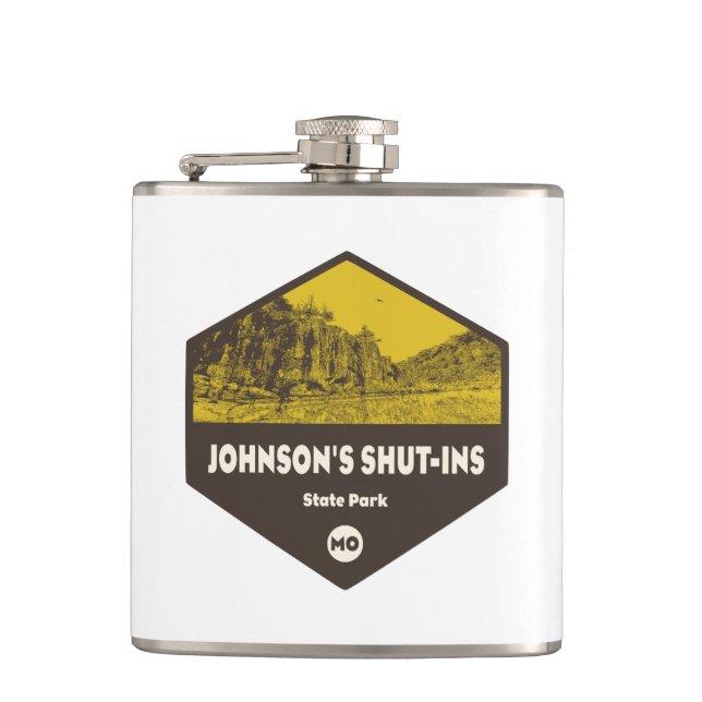 Johnson's Shut-Ins State Park Missouri Hip Flask (Front)