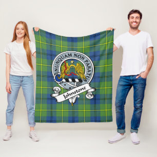 Johnston Ancient Clan Badge Tartan Plaid Fleece Blanket