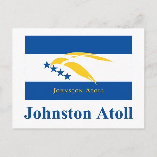 Johnston Atoll Flag with Name Postcard (Front)