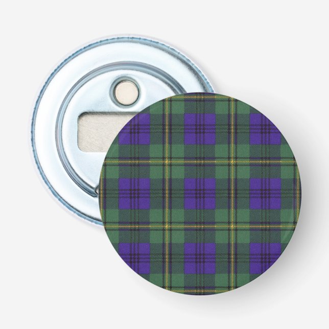 Johnston clan Plaid Scottish tartan Bottle Opener (Front)
