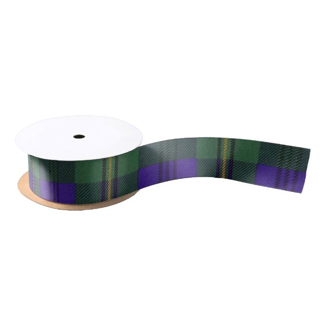 Johnston clan Plaid Scottish tartan Satin Ribbon (Spool)
