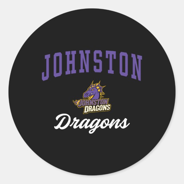 Johnston High School Dragons C3 Classic Round Sticker (Front)