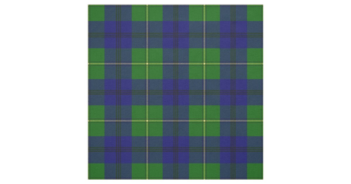 Johnston Tartan Print Fabric | Zazzle