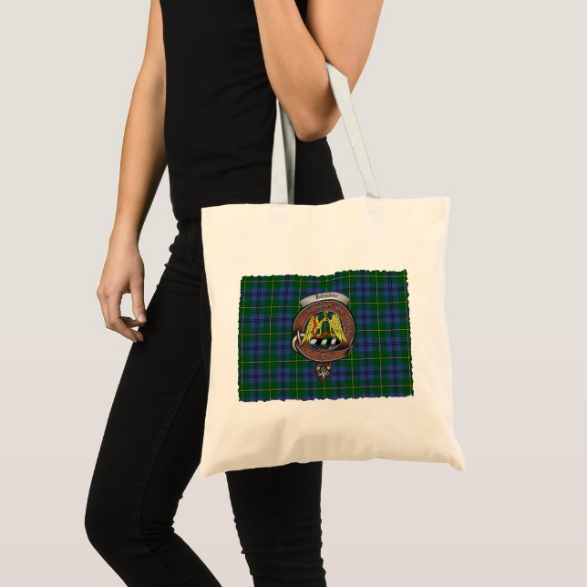 Johnstone Clan Badge Tartan Tote Bag (Front (Product))