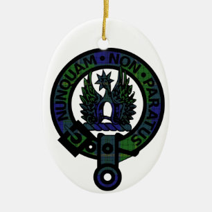 Johnstone Clan Crest Ceramic Tree Decoration