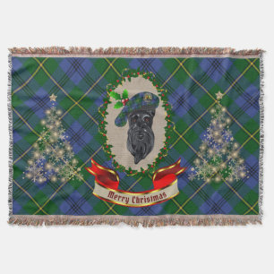 Johnstone Scottie Dog Christmas Throw Blanket