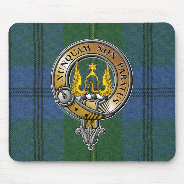 Johnstone Tartan & Badge Mouse Pad (Front)