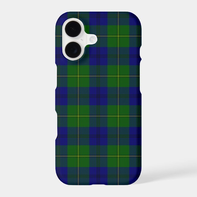 Johnstone tartan blue green plaid iPhone case (Back)