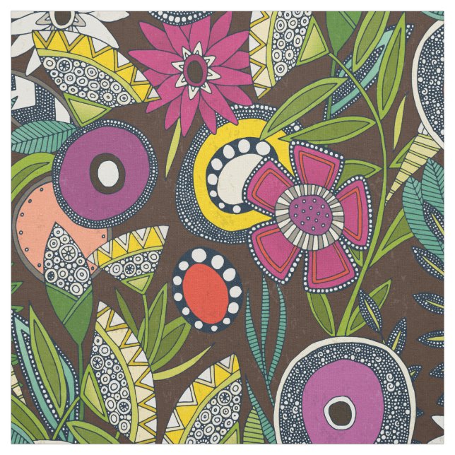 joie floral espresso fabric (Swatch)