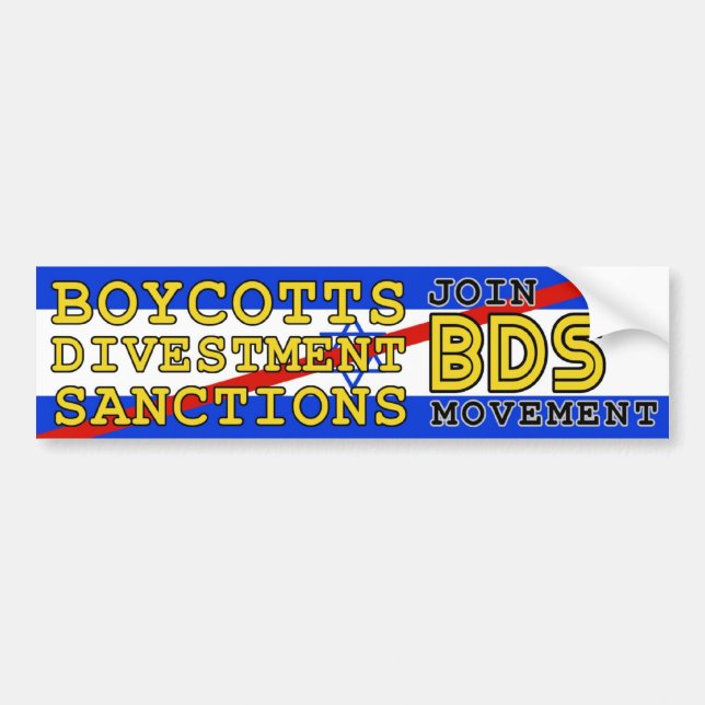 Join BDS movement boycott Israel Bumper Sticker (Front)