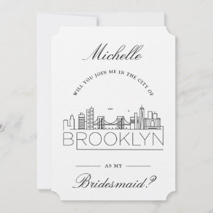 Join Me in Brooklyn   Bridal Party Request Invitation