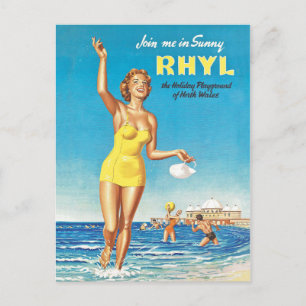 Join Me in Sunny Rhyl Postcard