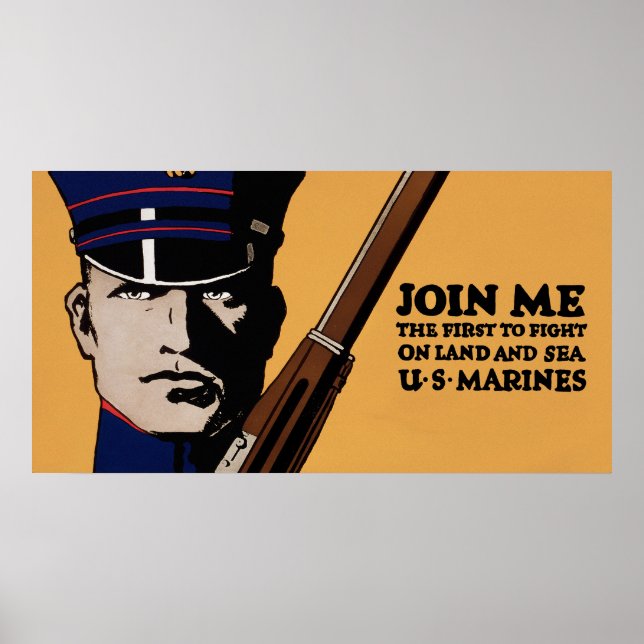 Join Me ~ US Marines Poster (Front)