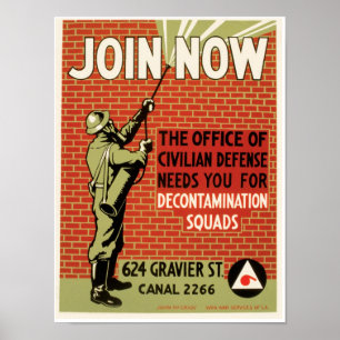 Join Now ~ Civil Defence Poster