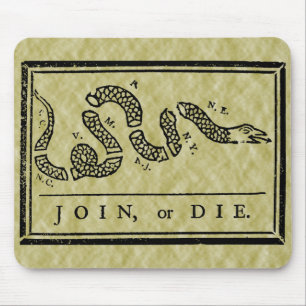 Join Or Die Flag Mouse Pad