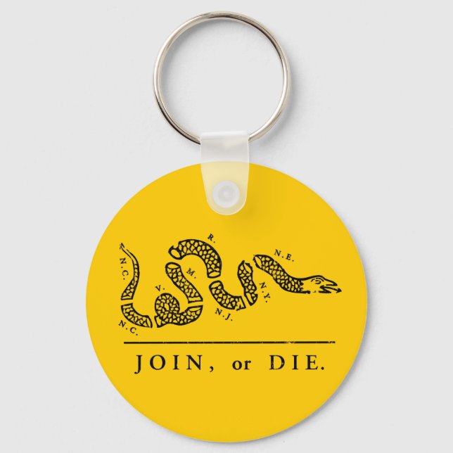Join or Die - Libertarian Key Ring (Front)
