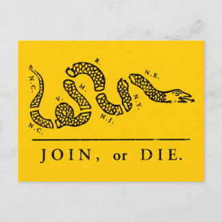Join or Die - Libertarian Postcard