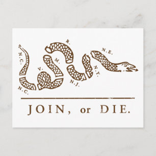 Join or Die Libertarian Postcard