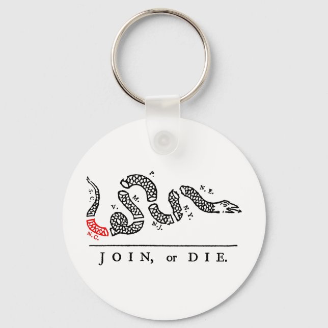 JOIN, or DIE North Carolina Key Ring (Front)