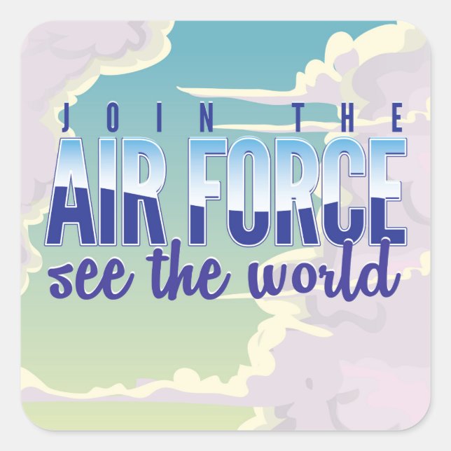 Join the Air Force Poster Square Sticker (Front)