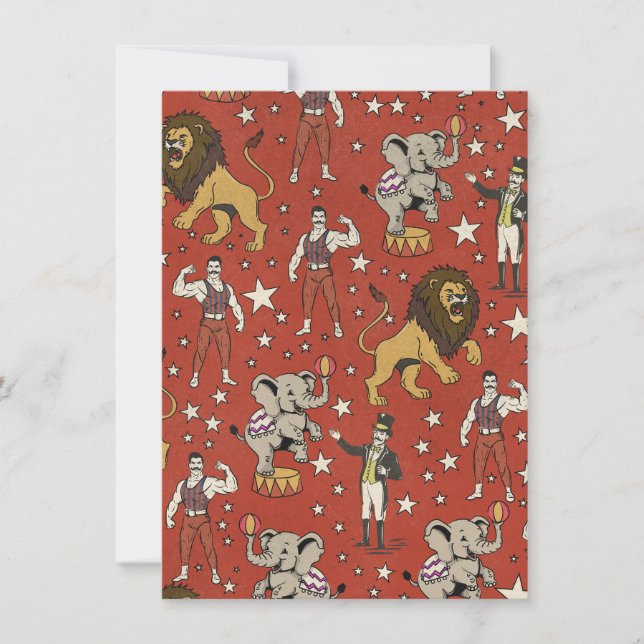 Join The Circus Pattern Invitation (Front)