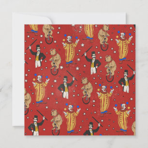 Join The Circus Pattern Thank You Card