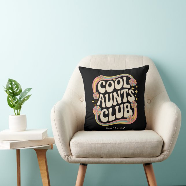 Join the Cool Aunts Club Funny Oversized Graphic Cushion (Chair)