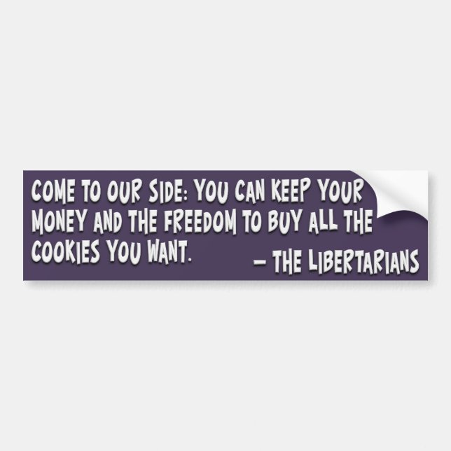 Join the dark side and become a Libertarian Bumper Sticker (Front)