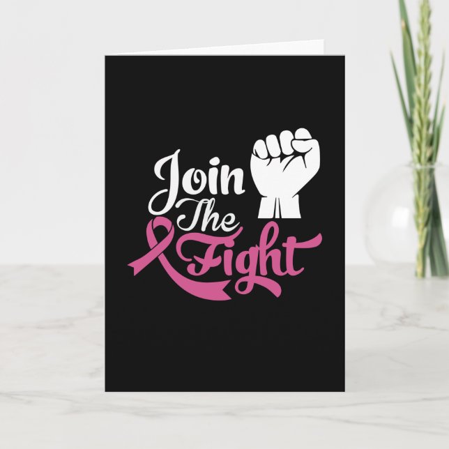 Join The Fight Support Breast Cancer Awareness Card (Front)