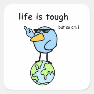 Join the flock of birds and fly high together square sticker