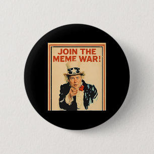 Join The Meme War Trump 6 Cm Round Badge