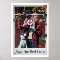 Join the Red Cross - Man with Dog (US00292)